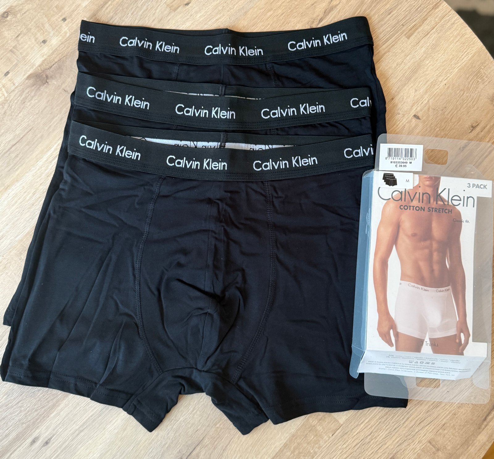 Calvin Klein Men’s Cotton Stretch Boxer Briefs 3-Pack – Black | Premium Underwear Trunks S–XL